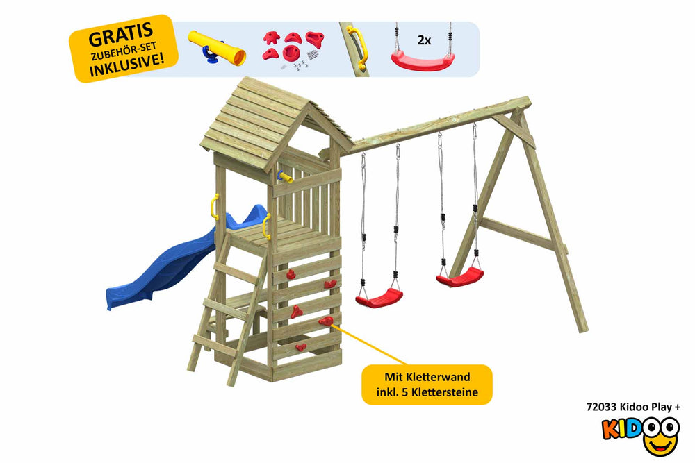 ACTIVE Kletterturm aus Holz Kidoo Play+