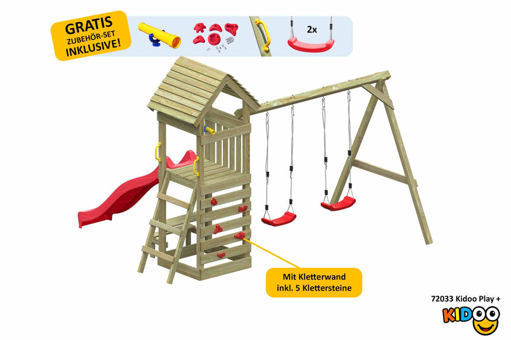 ACTIVE Kletterturm aus Holz Kidoo Play+