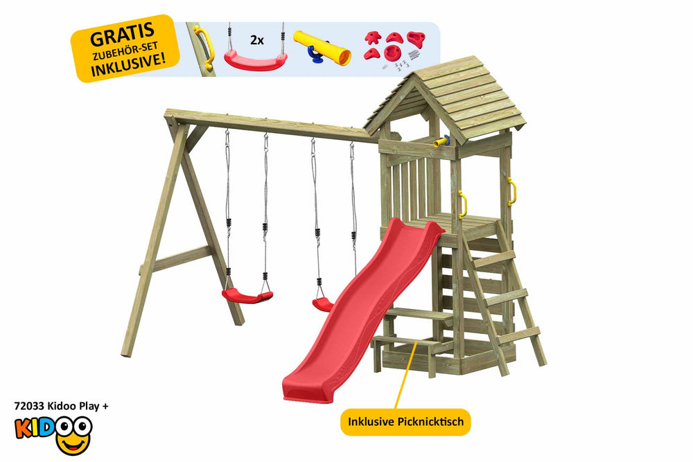 ACTIVE Kletterturm aus Holz Kidoo Play+