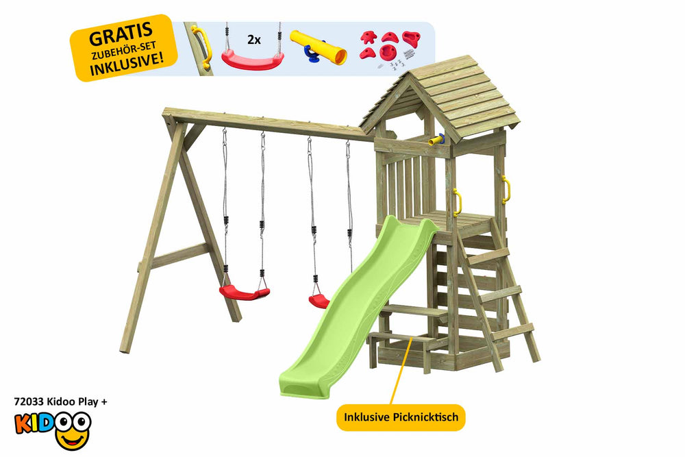 ACTIVE Kletterturm aus Holz Kidoo Play+