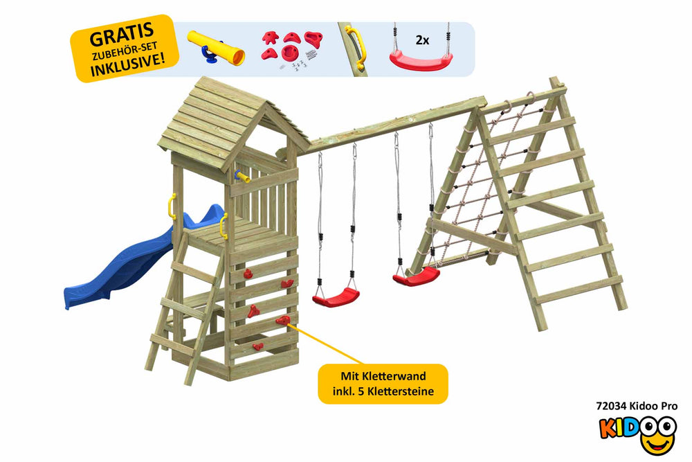 ACTIVE Klettergerüst aus Holz Kidoo Pro