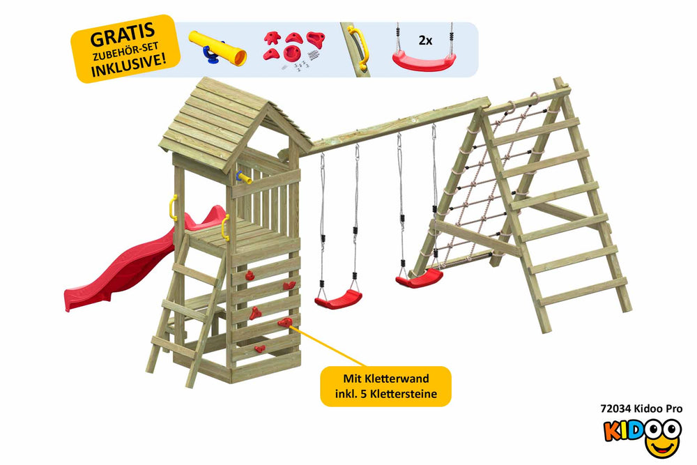 ACTIVE Klettergerüst aus Holz Kidoo Pro