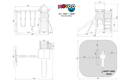 ACTIVE Spielturm aus Holz Movoo Play