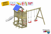 ACTIVE Kletterturm aus Holz Movoo Play+