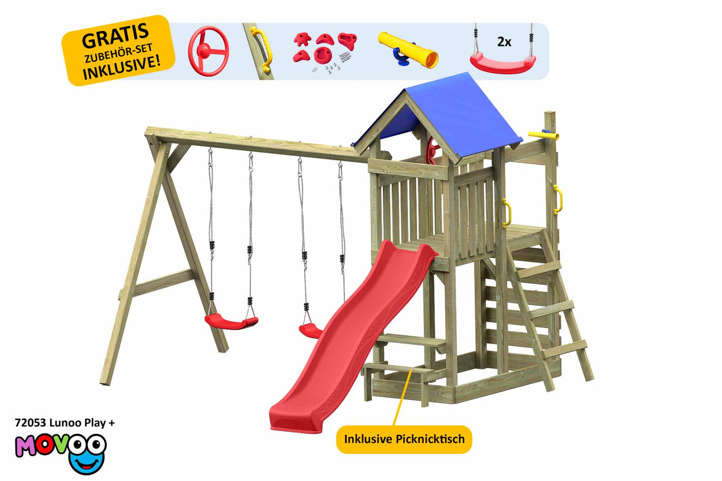 ACTIVE Kletterturm aus Holz Movoo Play+