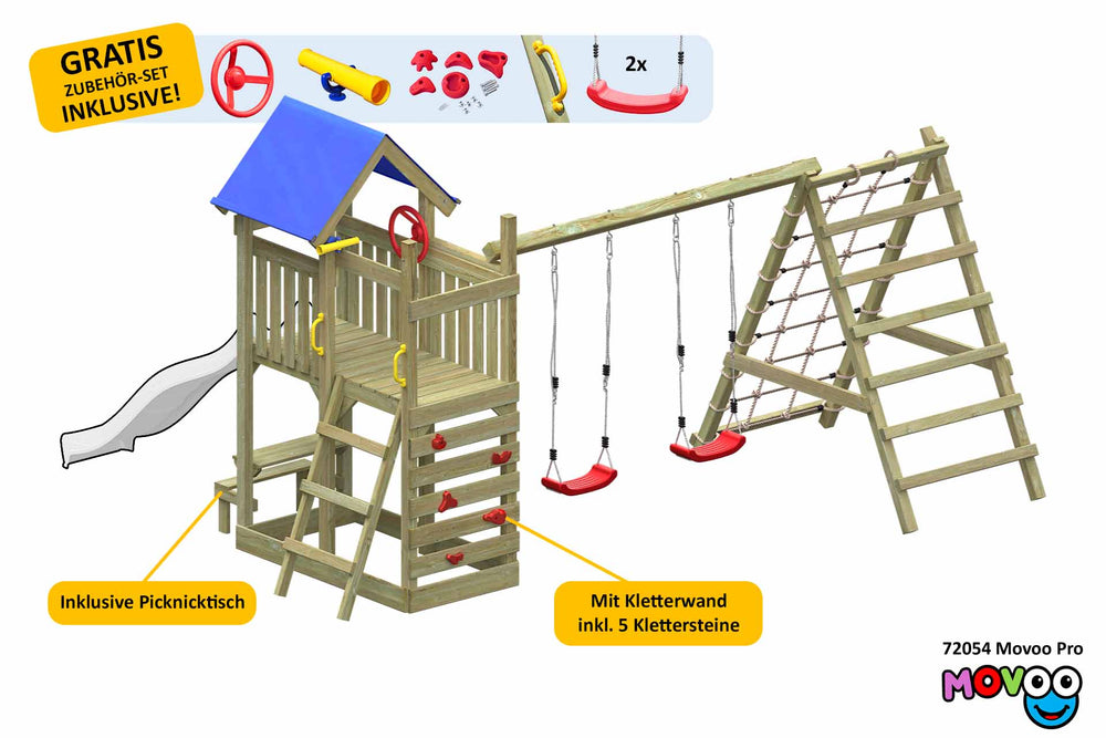 ACTIVE Klettergerüst aus Holz Movoo Pro