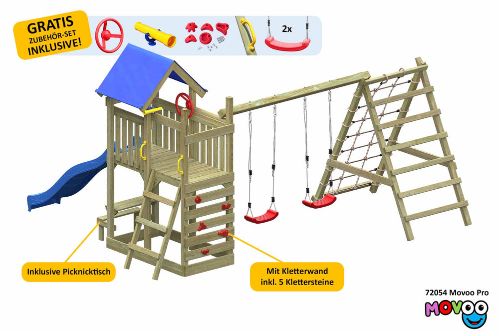 ACTIVE Klettergerüst aus Holz Movoo Pro