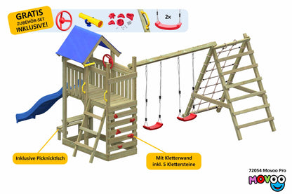ACTIVE Klettergerüst aus Holz Movoo Pro
