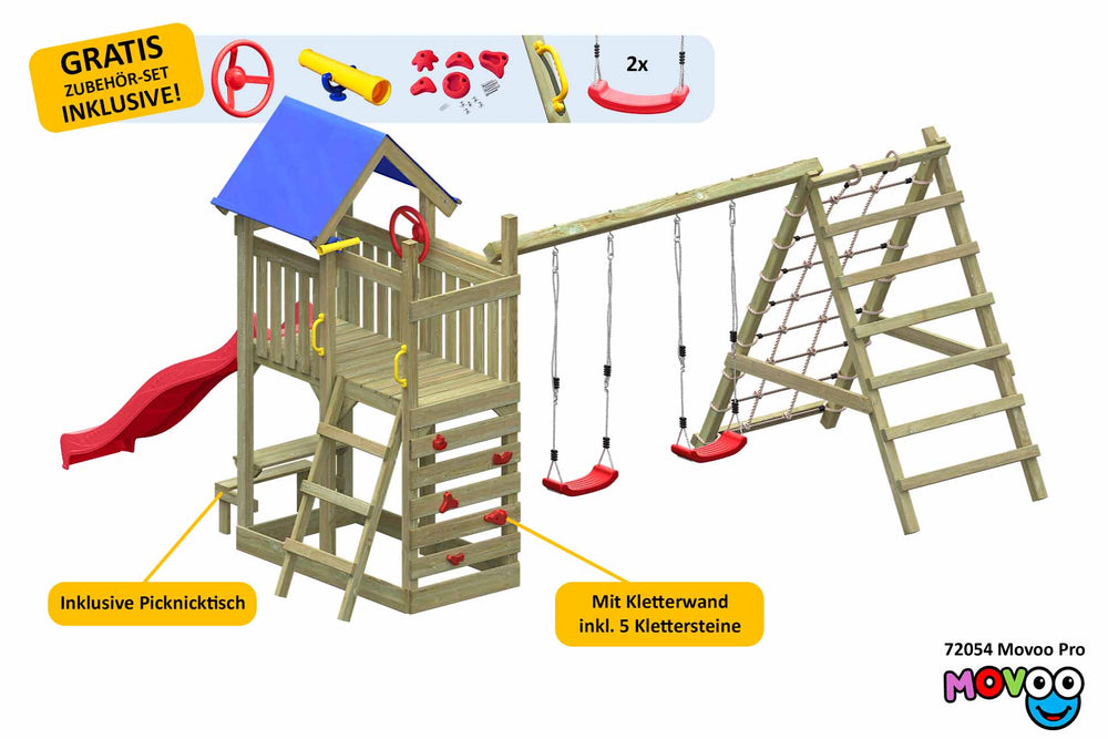 ACTIVE Klettergerüst aus Holz Movoo Pro