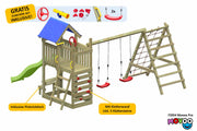 ACTIVE Klettergerüst aus Holz Movoo Pro