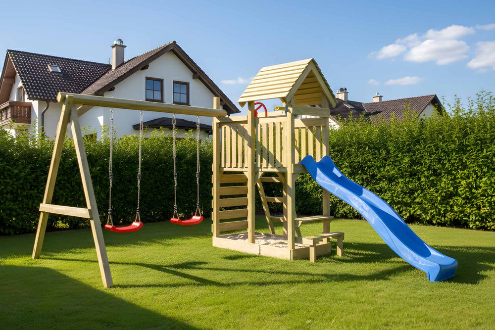ACTIVE Kletterturm aus Holz Lunoo Play+