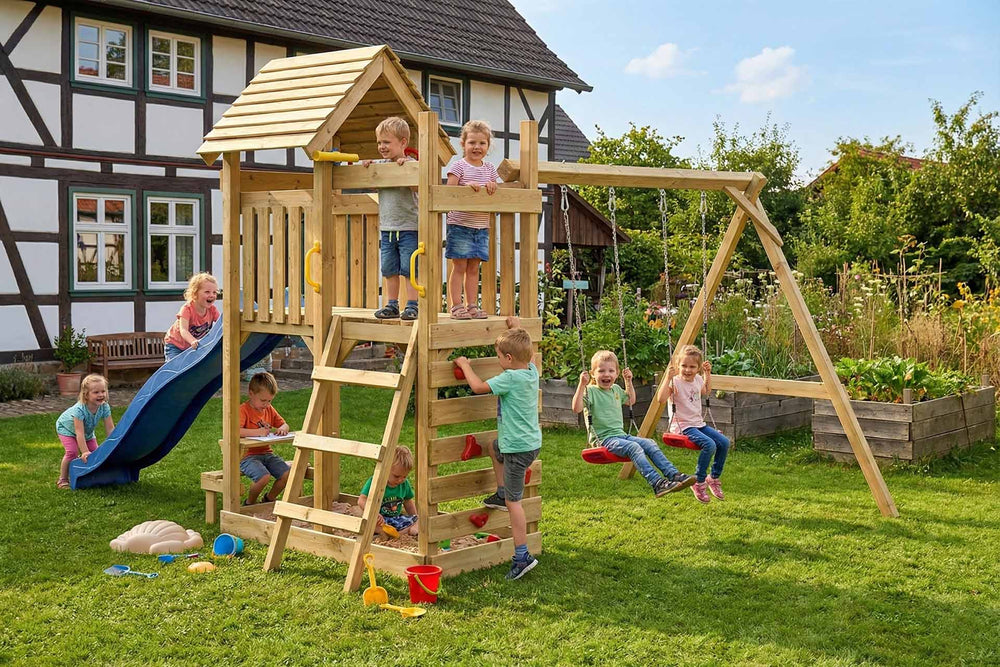 ACTIVE Kletterturm aus Holz Lunoo Play+