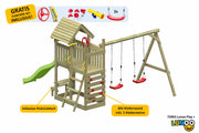 ACTIVE Kletterturm aus Holz Lunoo Play+