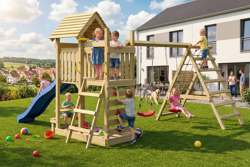 ACTIVE Klettergerüst aus Holz Lunoo Pro