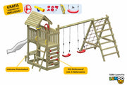 ACTIVE Klettergerüst aus Holz Lunoo Pro