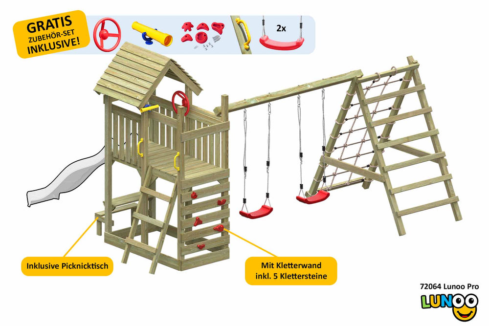 ACTIVE Klettergerüst aus Holz Lunoo Pro