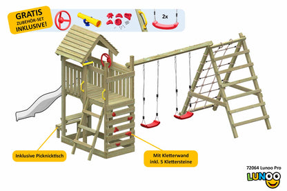 ACTIVE Klettergerüst aus Holz Lunoo Pro