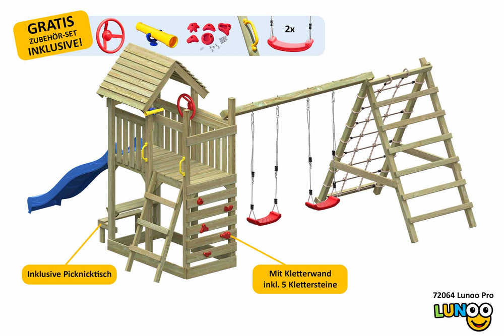 ACTIVE Klettergerüst aus Holz Lunoo Pro