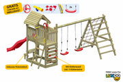 ACTIVE Klettergerüst aus Holz Lunoo Pro