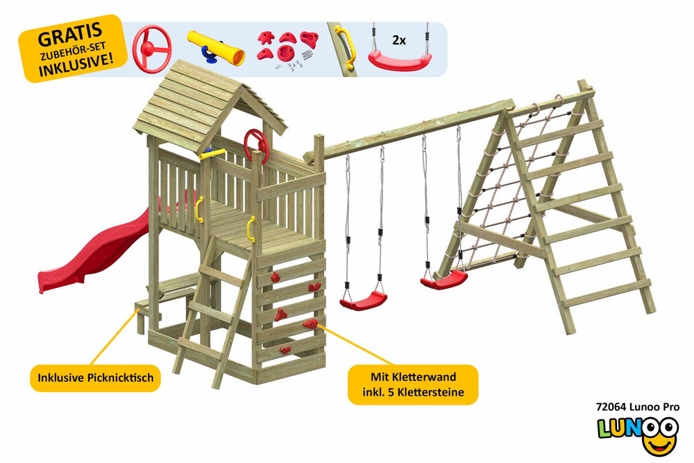 ACTIVE Klettergerüst aus Holz Lunoo Pro