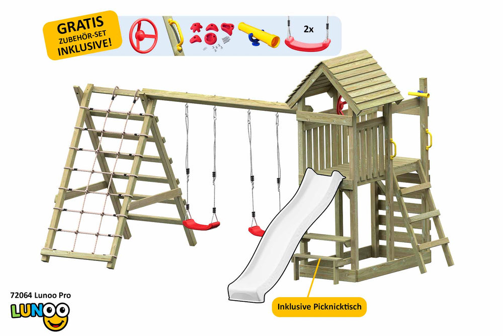 ACTIVE Klettergerüst aus Holz Lunoo Pro