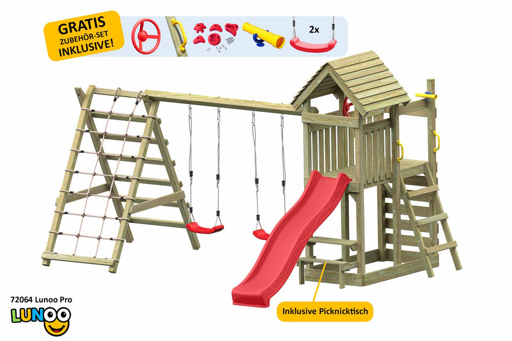 ACTIVE Klettergerüst aus Holz Lunoo Pro