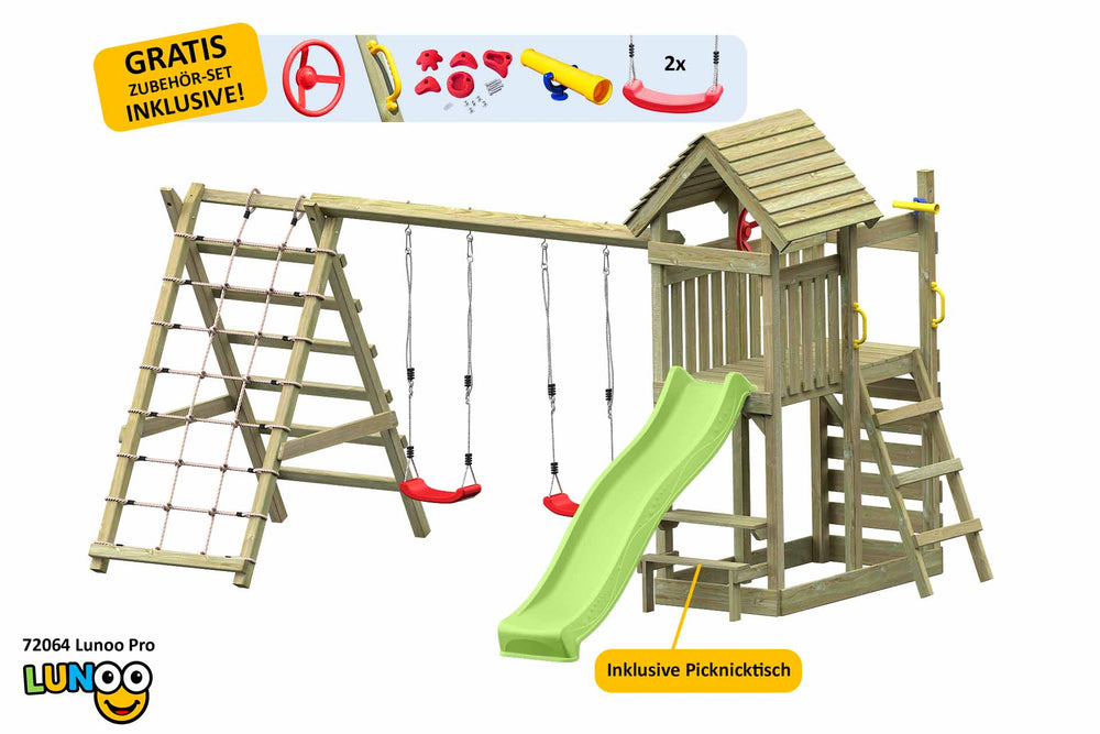 ACTIVE Klettergerüst aus Holz Lunoo Pro