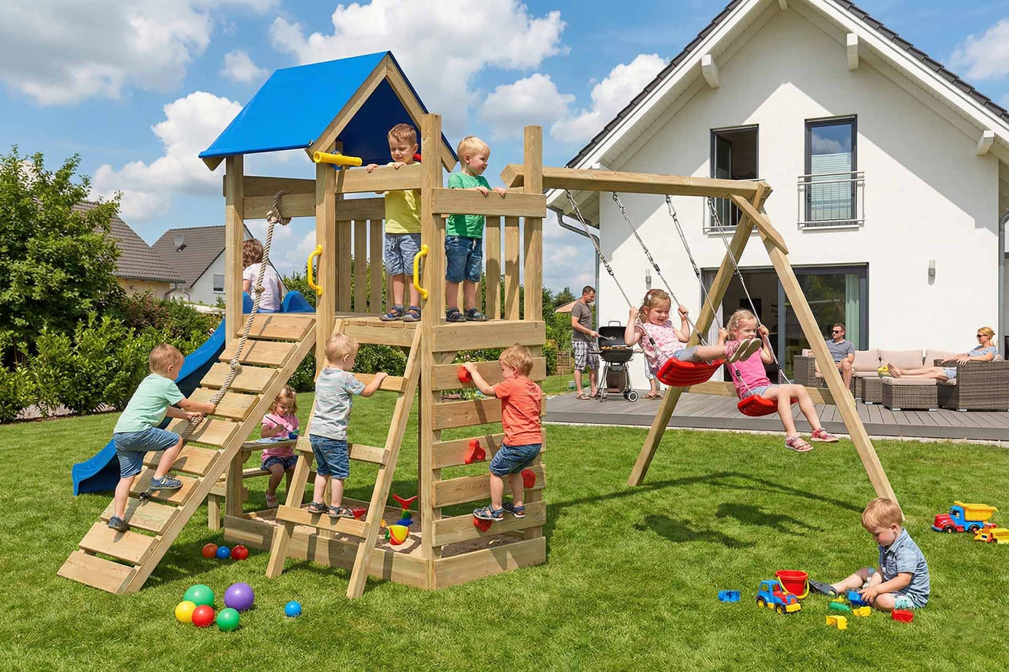 ACTIVE Kletterturm aus Holz Exploroo Play+