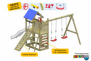 ACTIVE Kletterturm aus Holz Exploroo Play+