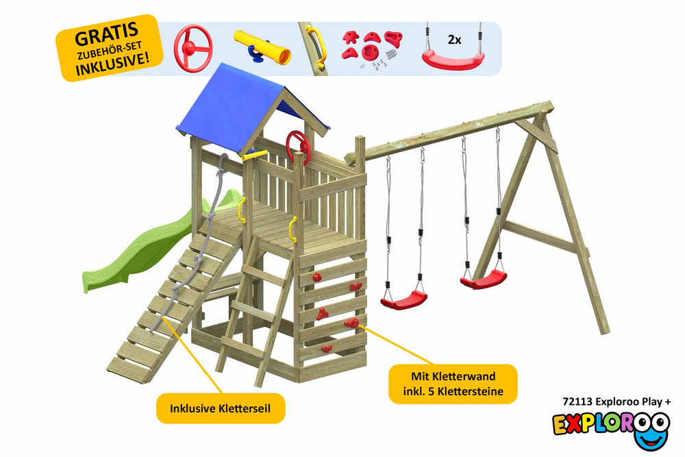ACTIVE Kletterturm aus Holz Exploroo Play+