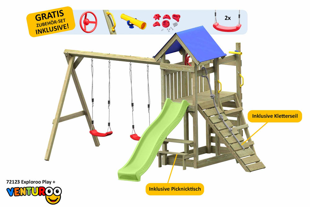 ACTIVE Kletterturm aus Holz Exploroo Play+