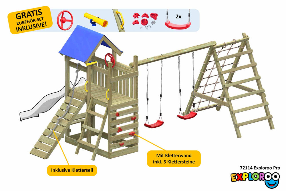 ACTIVE Klettergerüst aus Holz Exploroo Pro