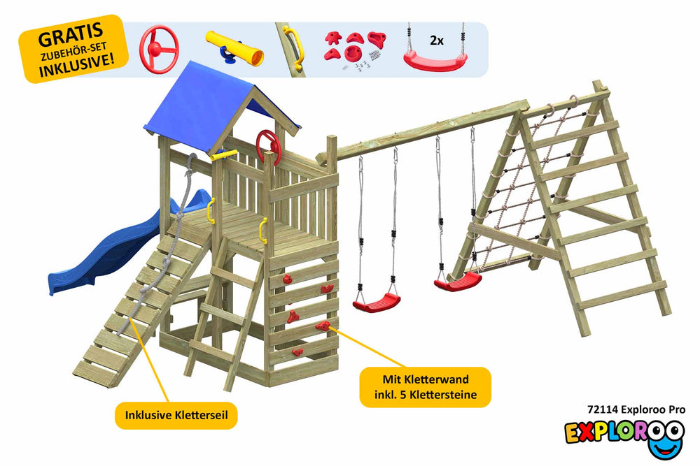 ACTIVE Klettergerüst aus Holz Exploroo Pro