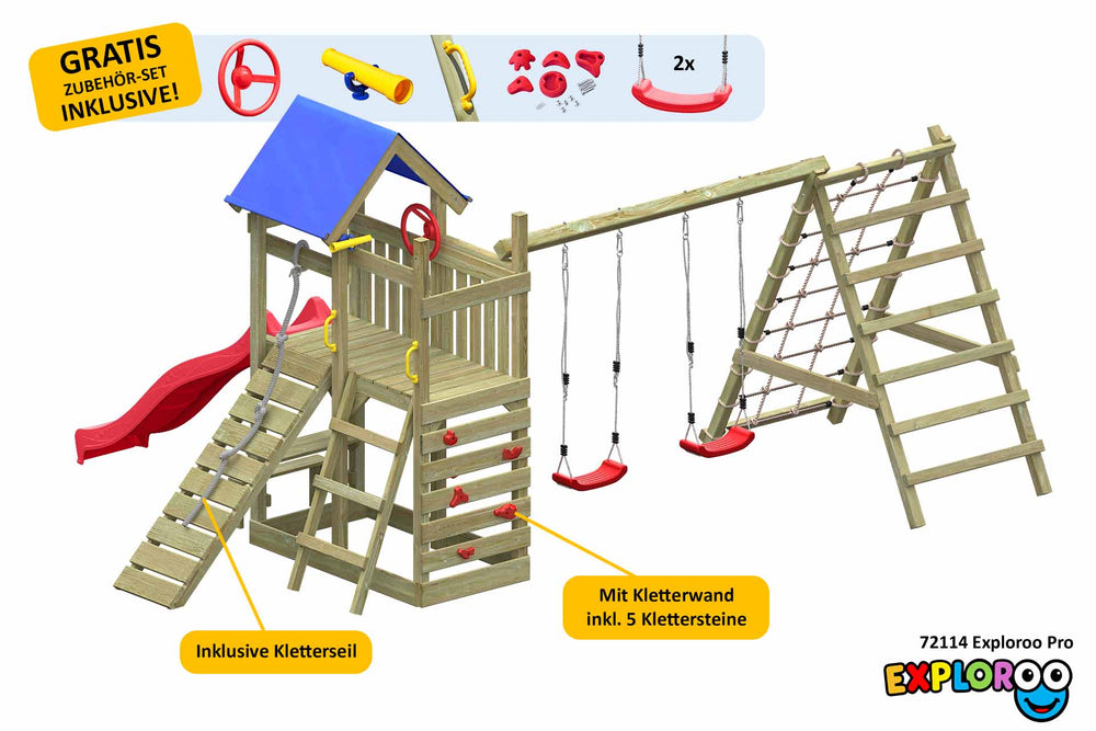 ACTIVE Klettergerüst aus Holz Exploroo Pro