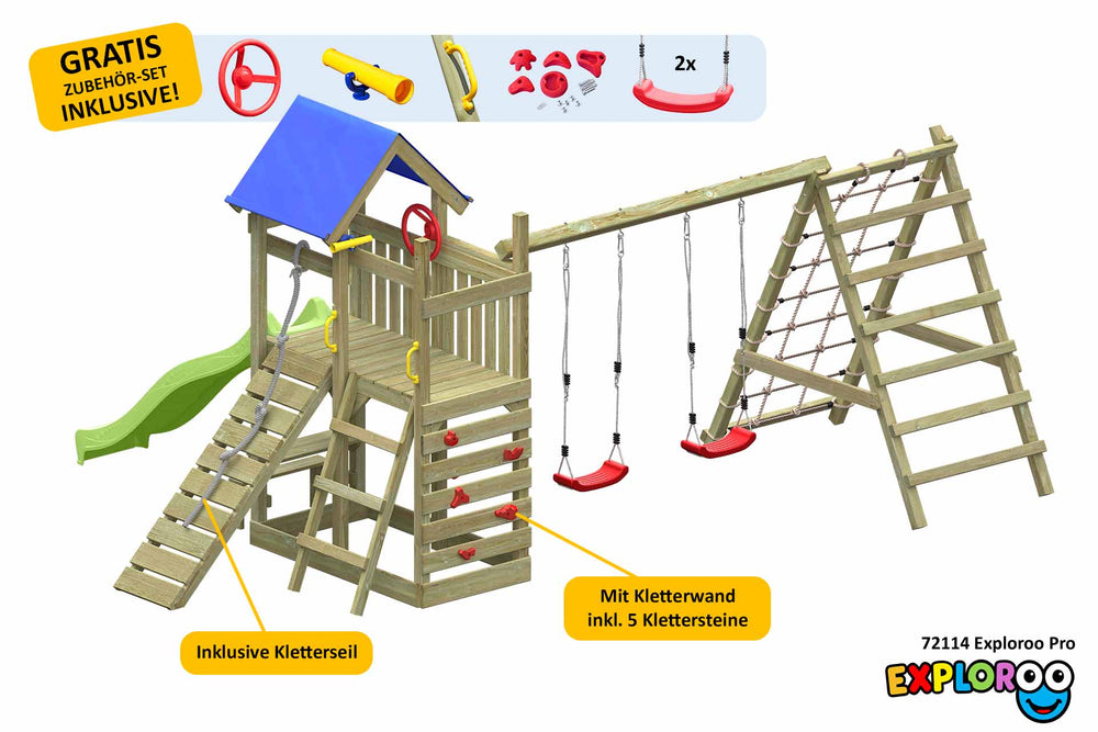 ACTIVE Klettergerüst aus Holz Exploroo Pro