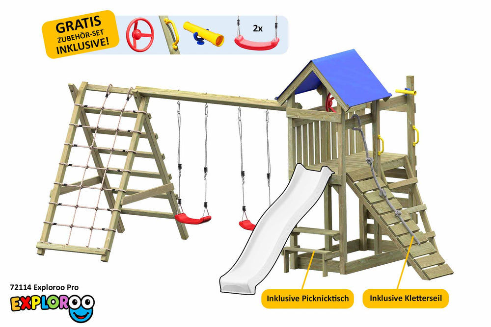 ACTIVE Klettergerüst aus Holz Exploroo Pro