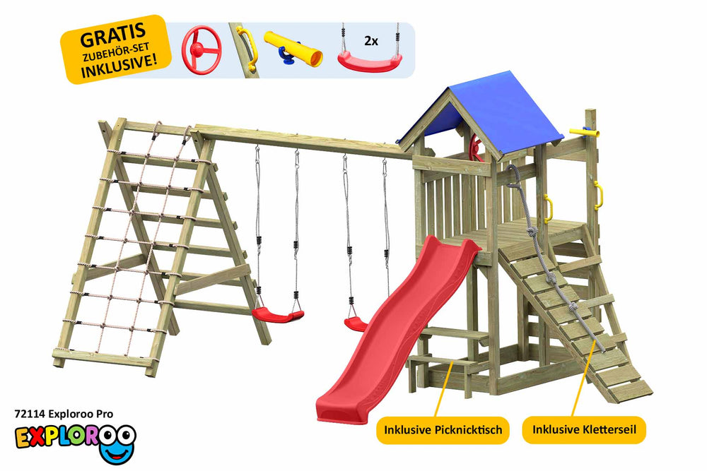 ACTIVE Klettergerüst aus Holz Exploroo Pro