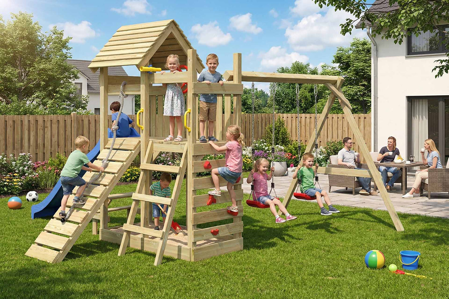 ACTIVE Kletterturm aus Holz Venturoo Play+