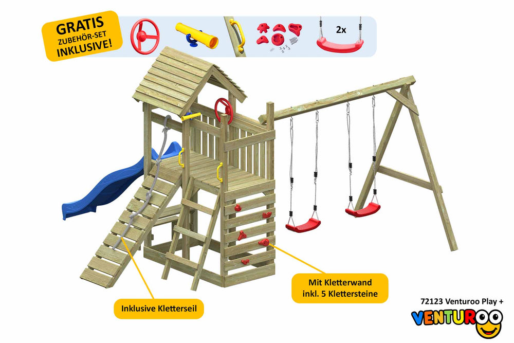 ACTIVE Kletterturm aus Holz Venturoo Play+