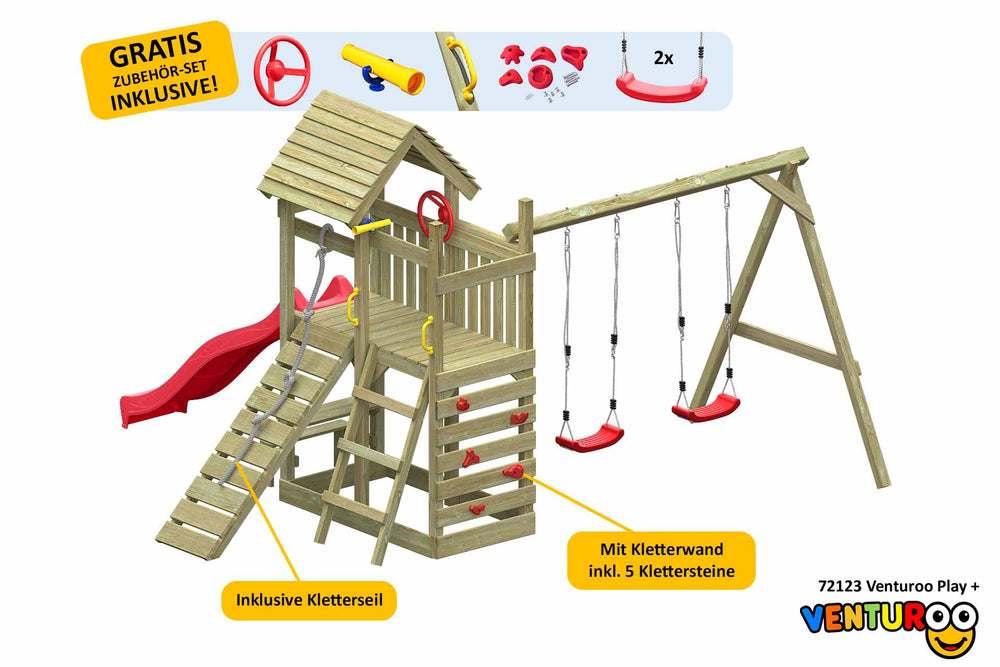 ACTIVE Kletterturm aus Holz Venturoo Play+