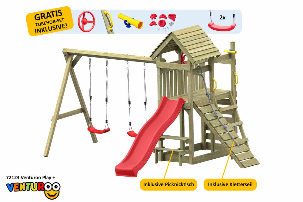 ACTIVE Kletterturm aus Holz Venturoo Play+