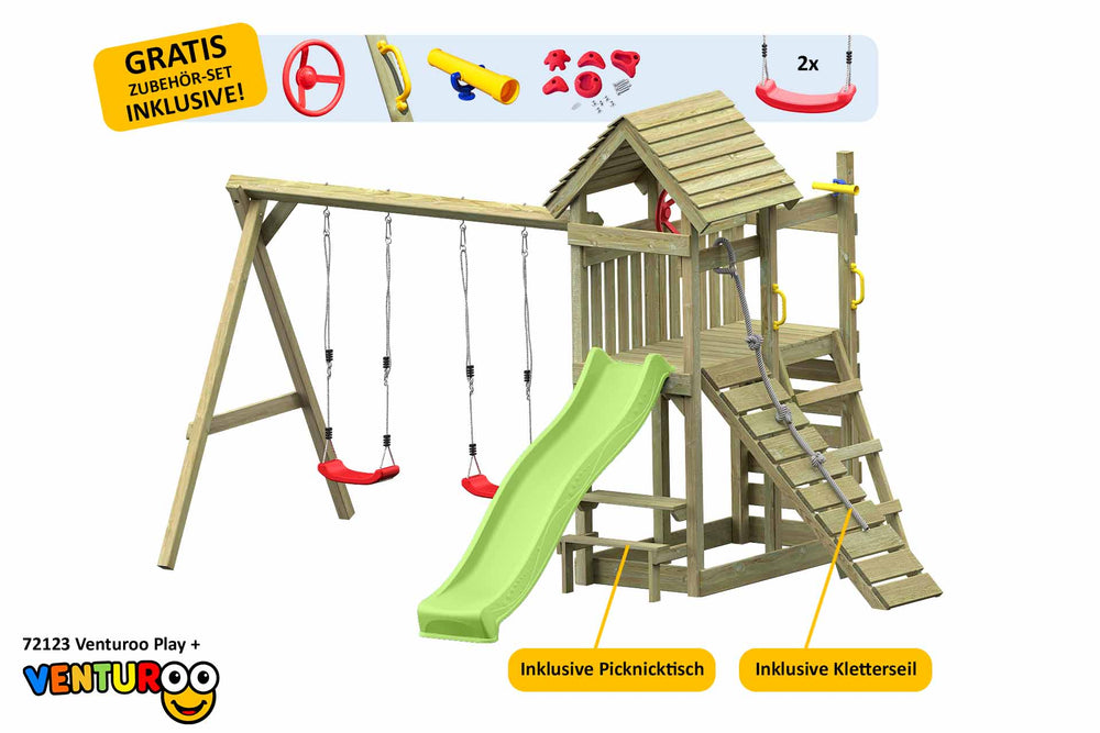 ACTIVE Kletterturm aus Holz Venturoo Play+