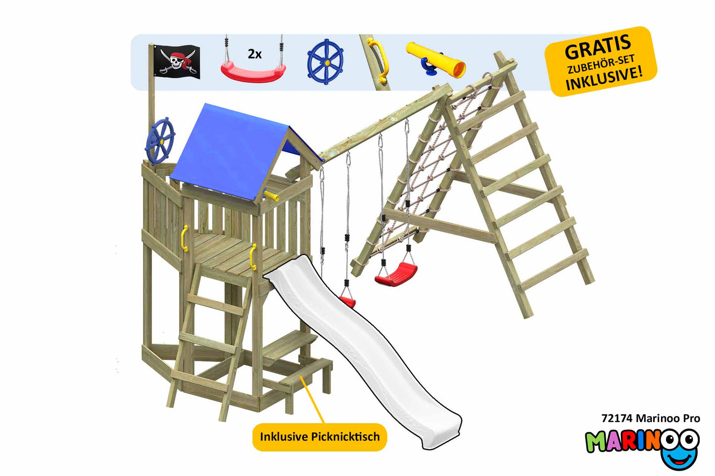 ACTIVE Klettergerüst aus Holz Marinoo Pro