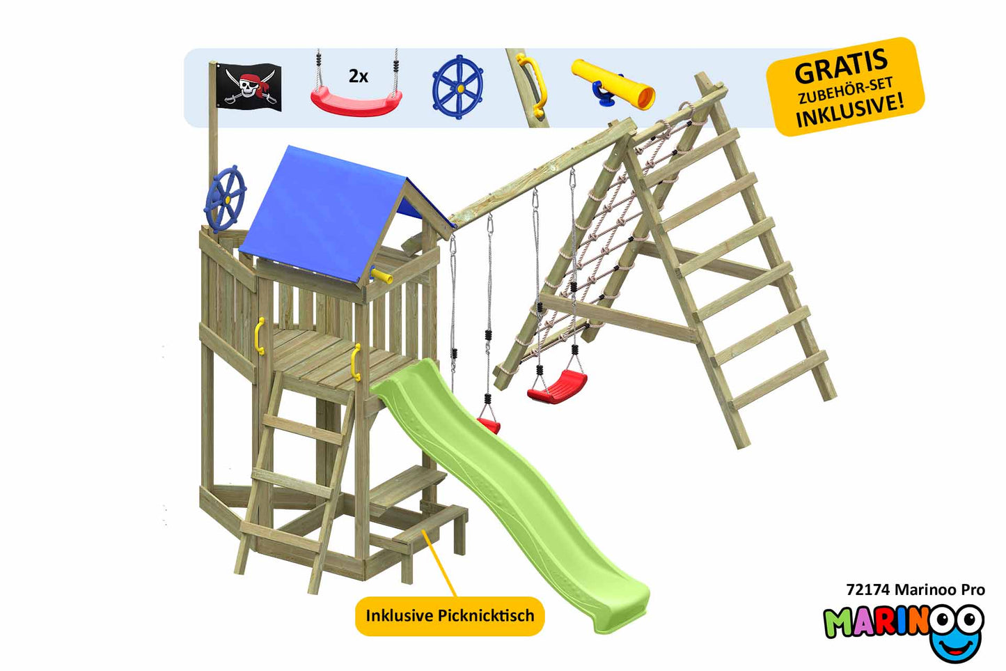 ACTIVE Klettergerüst aus Holz Marinoo Pro
