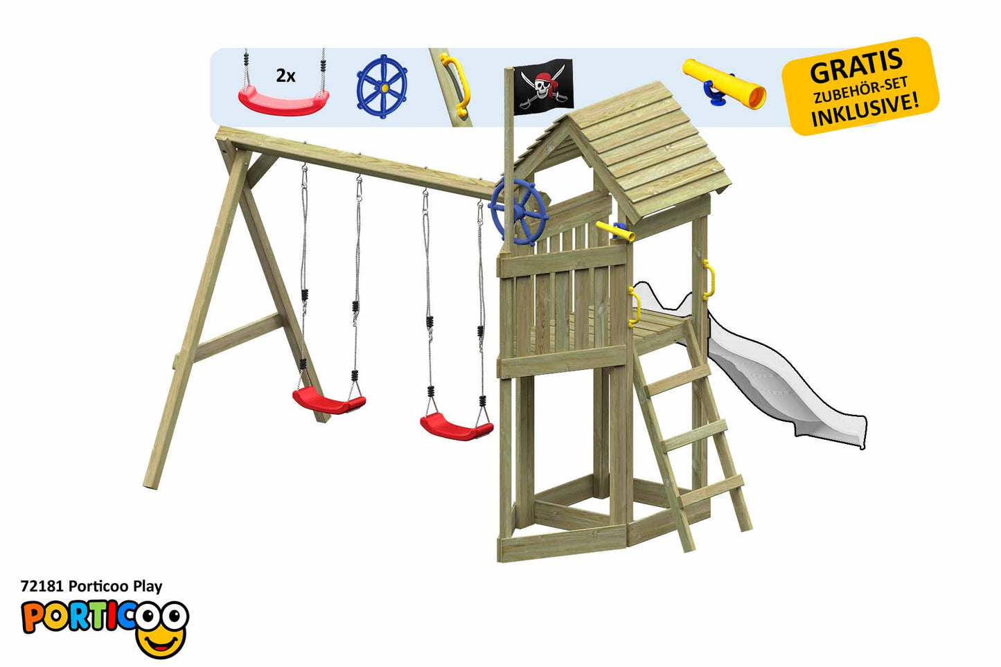 ACTIVE Spielturm aus Holz Porticoo Play