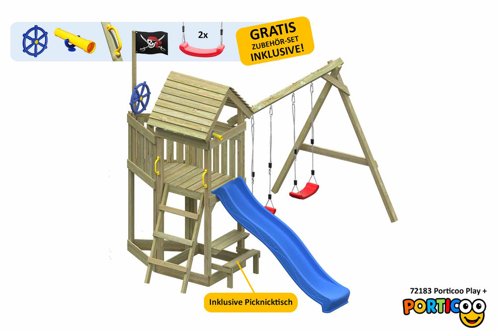 ACTIVE Kletterturm aus Holz Porticoo Play+