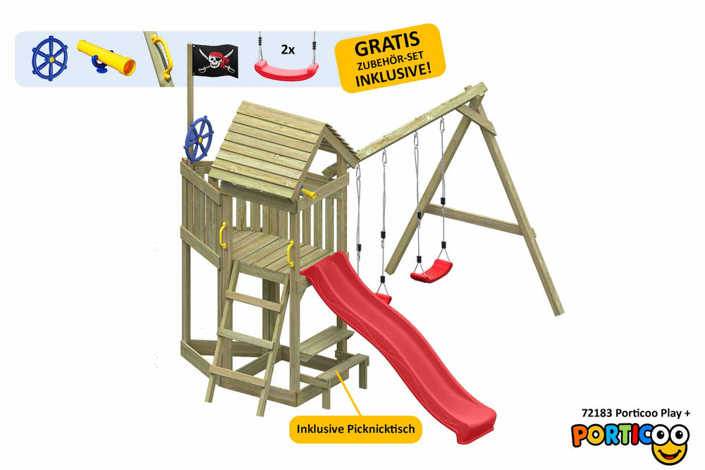ACTIVE Kletterturm aus Holz Porticoo Play+
