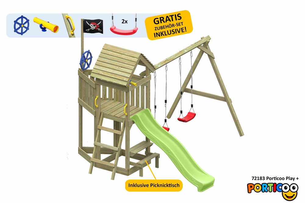 ACTIVE Kletterturm aus Holz Porticoo Play+