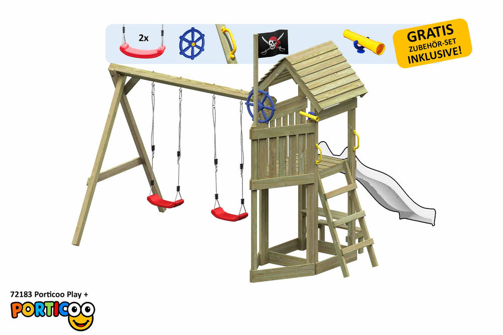 ACTIVE Kletterturm aus Holz Porticoo Play+