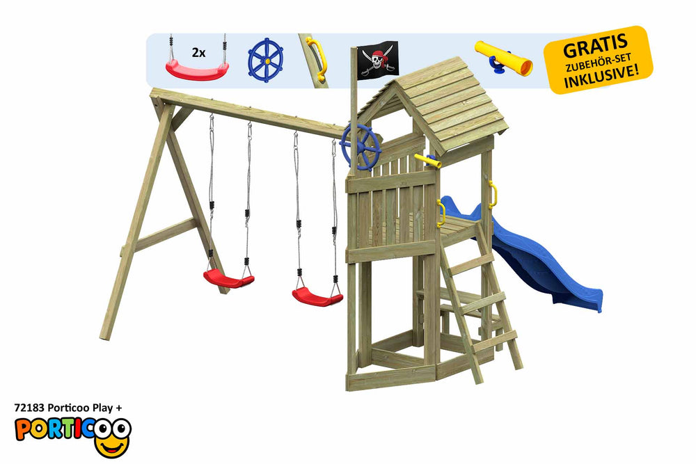 ACTIVE Kletterturm aus Holz Porticoo Play+